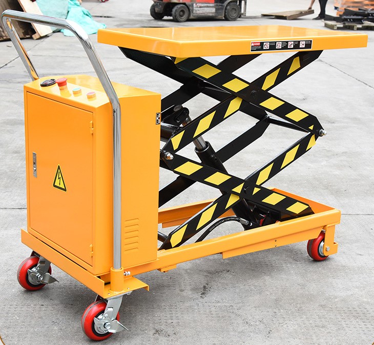 Electric battery scissor lift trolley-