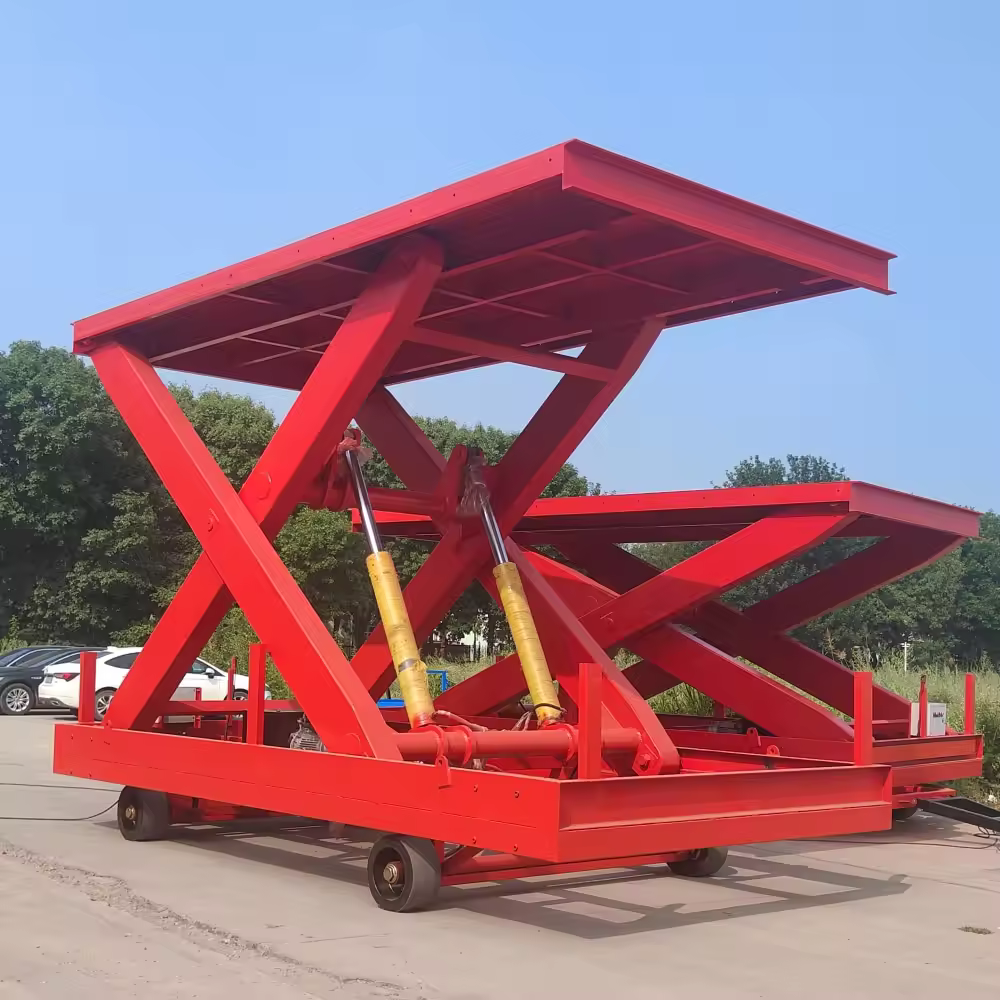 Stationary hydraulic scissor lift